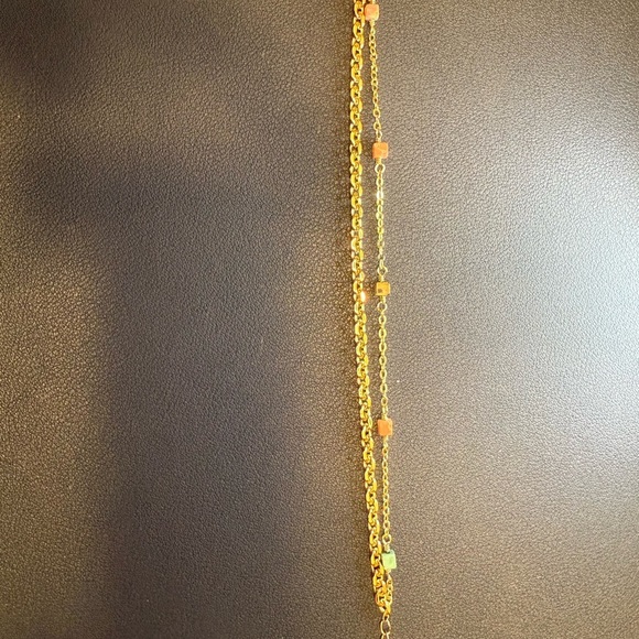 Gold Chain Bracelet with Multicolor Stones - Picture 3 of 3